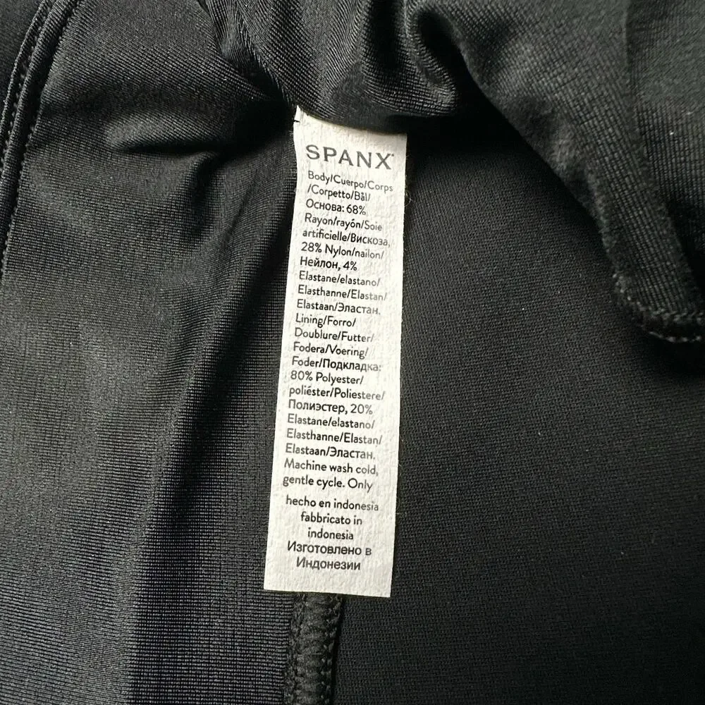 Spanx | Women | The Perfect Front Split Hem Solid Black Leggings | Size Small